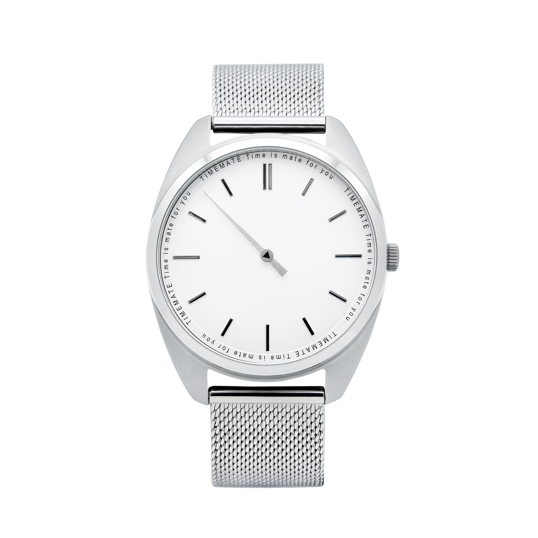plain silver watch